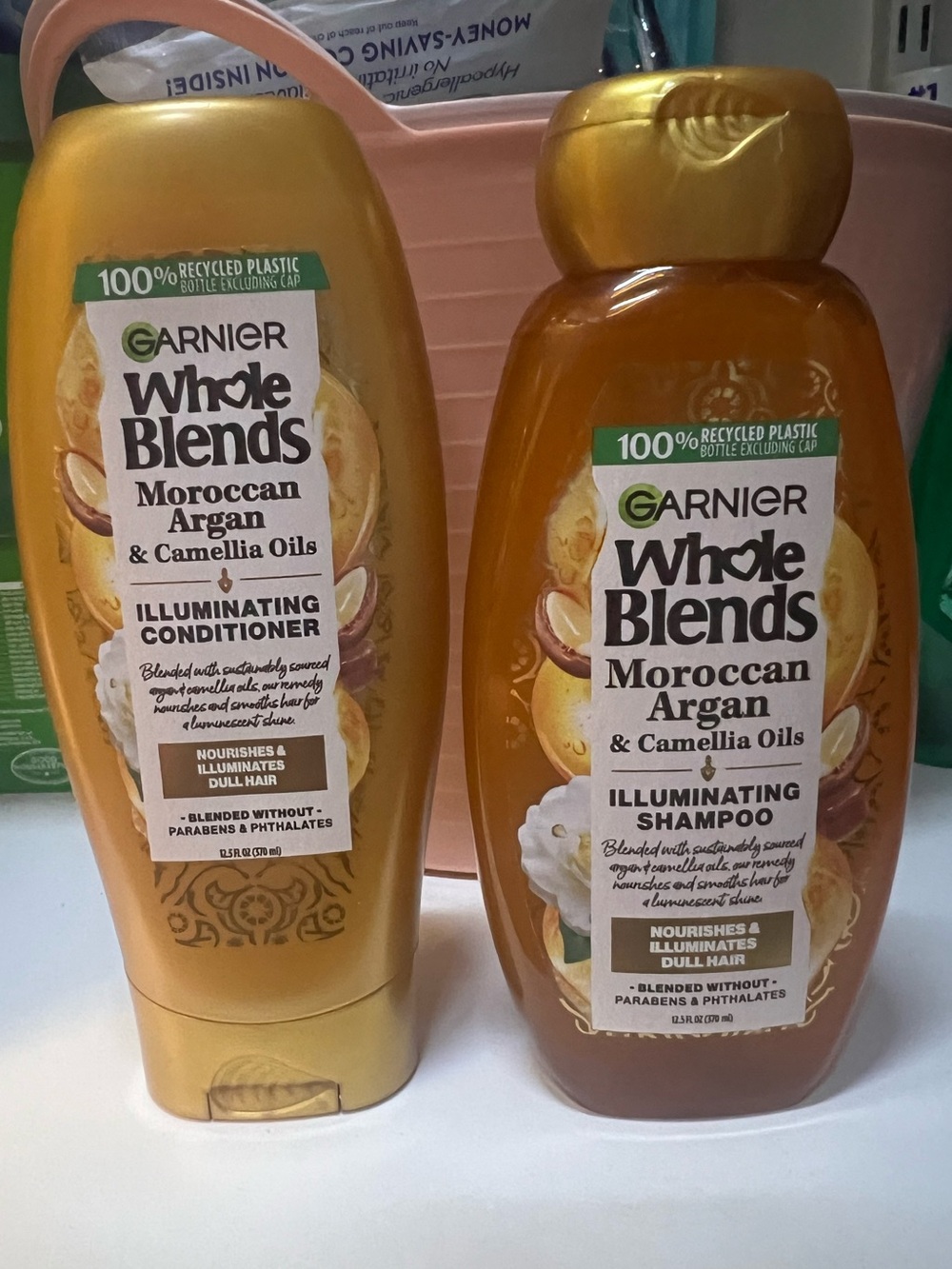 Garnier Whole blends Moroccan Argan shampoo and conditioner 12.5 oz